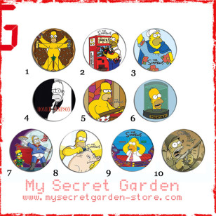 The Simpsons - Homer Pinback Button Badge Set 1a or 1b ( or Hair Ties / 4.4 cm Badge / Magnet / Keychain Set )
